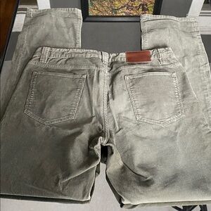 L.L. Bean Slim-Straight Green Corduroy Pants, 34x34